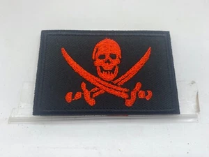 SWORD & SKULL   New EMBROIDERED NAME  PATCH WITH HOOK BACKING - Picture 1 of 1