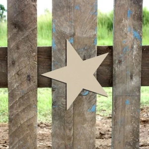 Wood Star Shape, Unfinished Shape, Wood Cutout, Wooden Paintable Craft - Picture 1 of 1