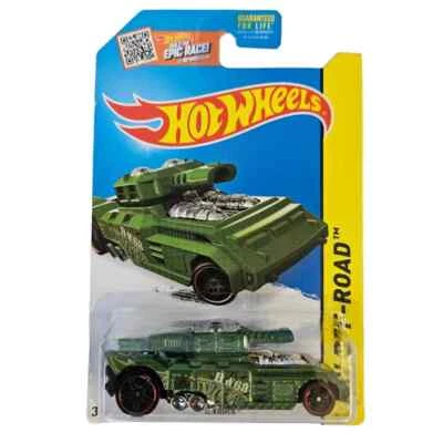 Invader 2015 Hot Wheels #07/250 HW-Off-Road tanque militar fundido a presión coche de juguete verde Foto 1 de 4
