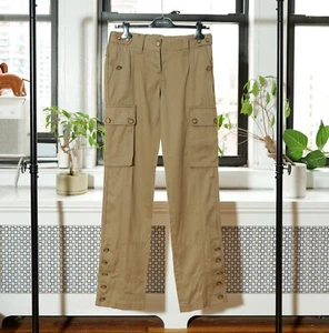 Dolce & Gabbana Vintage Brown Runway Gold Button Embellished Pants (Size IT40) - Picture 1 of 10