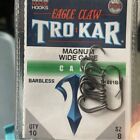 TroKar  Eagle Claw - Magnum Wide Gape - Size 8 Barbless Carp Hooks