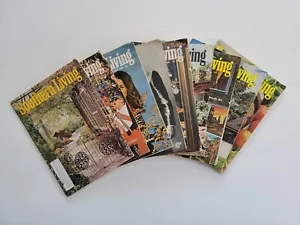 Vtg SOUTHERN LIVING Magazines - Lot Of 9 - 1960s 1970s Vtg Ads Antique Magazines - Picture 1 of 7