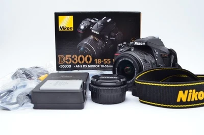 MINT Nikon D5300 SC:2593 24.2MP DSLR Camera Kit w/ 18-55mm F3.5-5.6G VR II Japan - Image 1 of 4