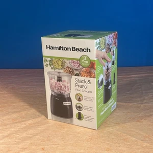 Hamilton 72850 Beach Stack & Press 3-Cup Chopper - Black - Picture 1 of 4
