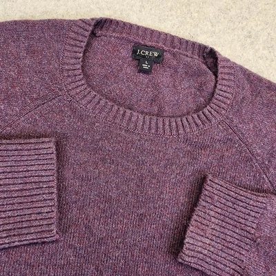 Suéter J.CREW Para Hombre L Cuello Redondo en Mezcla de Lana de Cordero Supersuave Púrpura Foto 1 de 4