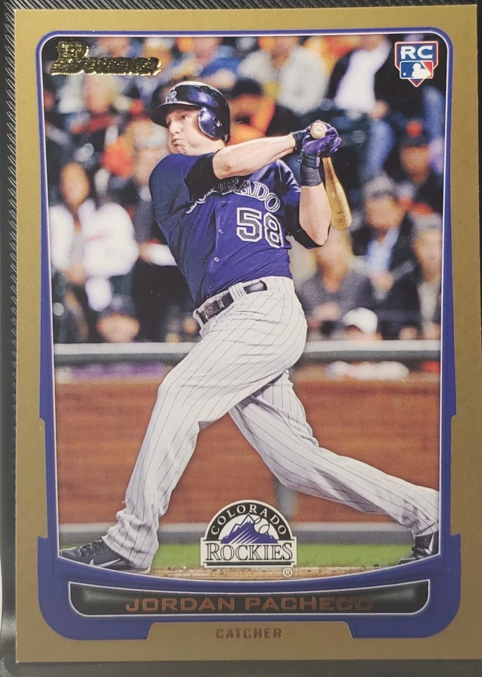 Bowman Gold Jordan Pacheco RC Rockies #195 2012 Foto 1 de 1