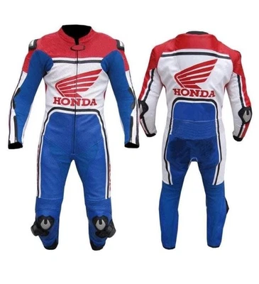 Honda 2025 Motorbike Leather Suit Men Motorcycle Sports Racing Leather Suits CE - Image 1 of 4