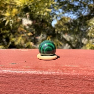 37g 25mm Natural Congolian Malachite Sphere - Picture 1 of 14