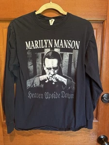 Marilyn Manson 2018 Heaven Upside Down Concert Long Sleeved Tee, Medium Black - Picture 1 of 8