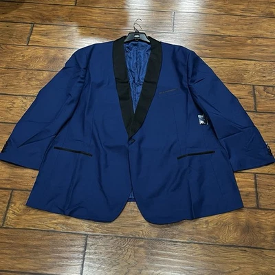 Jaqueta KS Signature KingSize Masculina 66 Big Man Blazer Terno Casaco Esportivo Azul - Imagem 1 de 4