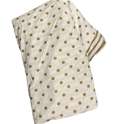 Funda nórdica doble reversible Pottery Barn Emily & Merritt Gold Dottie/rayas Foto 1 de 4