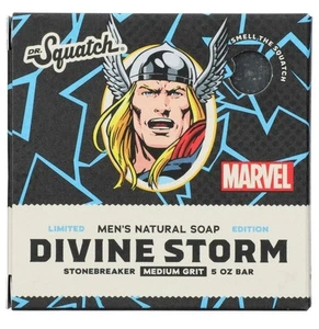 Dr. Squatch Limited Edition DIVINE STORM Natural Soap Bar MARVEL THOR - Picture 1 of 4