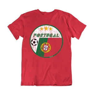 PORTUGAL Football T-Shirt 2024 Retro Circle, Adults Kids Or Baby, World Cup - Picture 1 of 6