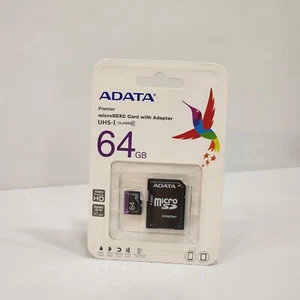 ADATA 64GB Micro Memory Card Flash Memory Storage Data Capacity Information - Picture 1 of 1