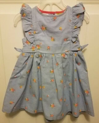 NUEVO Vestido Solero Penelope Mack Azul Floral Cambray Talla 5 Foto 1 de 2