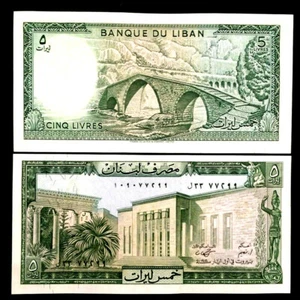 Lebanon 5 Livres Banknote World Paper Money UNC Currency Bill Note - Picture 1 of 1