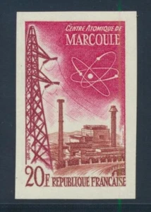 Francia 921 1959 Marcoule Centro Atómico Ciencia Tecnología Imperf VF NH - Imagen 1 de 2