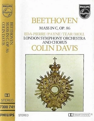 Colin Davis Beethoven Mass in C Opus 86 CASSETTE ALBUM EDA-PIERRE, PAYNE, TEAR - Image 1 of 4