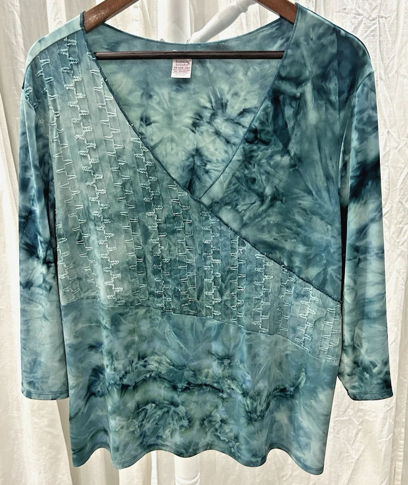 Top Bobbie Brooks Mujer 3X 24/26 Cuentas Elastizado Años 90 Boho Hada Capricho Artístico Foto 1 de 4