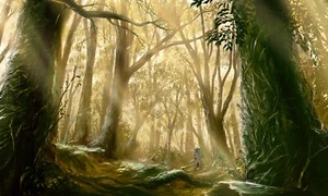 Anime mushishi ginko forest nature trees outdoors sun Playmat Gaming Mat Desk - Picture 1 of 1
