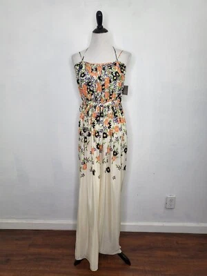 Mono ELEVENSES Anthropologie Tupsa Mujer 4 Seda Plisado Halter Pierna Ancha Nuevo con Etiquetas Foto 1 de 4