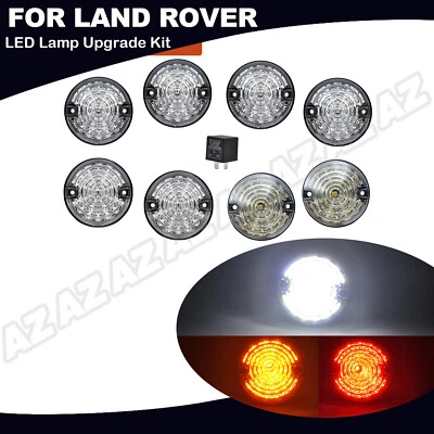 Complete LED Light Upgrade Set 73MM Clear For Land Rover Defender 90/110 1983- Foto 1 de 4