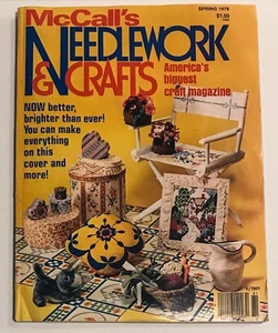 Vtg McCalls Needlework Crafts Magazine Crochet Embroidery Quilting Knit Patterns - Imagen 1 de 6
