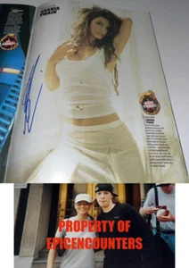 SEXY! SHANIA TWAIN RARE FULL SIGNATURE SIGNED MAXIM MAGAINE PAGE W/PROOF W/COA - Picture 1 of 3