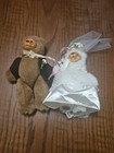 Robert Raikes BRIDE & GROOM "Bob&Carol Wood Face 7 " Bears  #190/7500 LIMITED ED