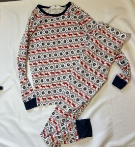 Unisex Snowflake/Moose Long Sleeve Pajama Set, Large ,Holiday, Christmas - Picture 1 of 3