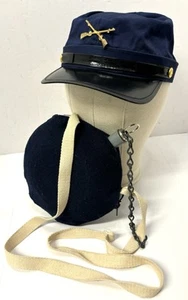 Civil War Union Kepi Hat & Plastic Canteen & Cover Costume Replica Lot - Picture 1 of 8