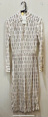 Abito Vintage Celine Paris Classico Morso Cavallo Maglia Catena Anni 70 Nuovo con etichette Giappone