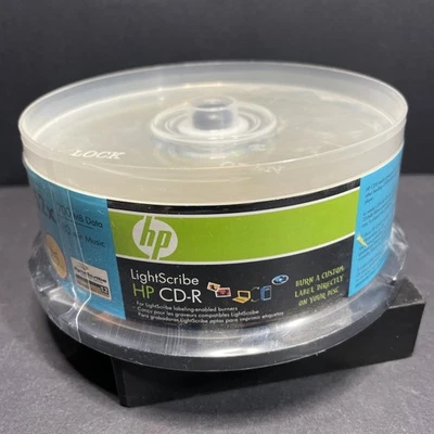 HP 52x LightScribe 700MB 80-Minute CD-R Media - 25 Pack (LCR0041M) ~ New Sealed - Image 1 of 4