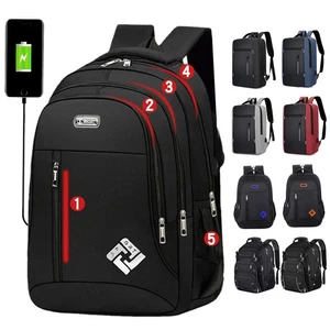 17"/18"/21,5" Laptop Rucksack Diebstahlsicherung Wasserdicht TSA Reiserucksack USB Anschluss - Bild 1 von 48