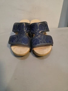 Sandalias Alegria para mujer 41 azul marino de cuero sin cordones bordadas PG Lite zapatos - Imagen 1 de 9