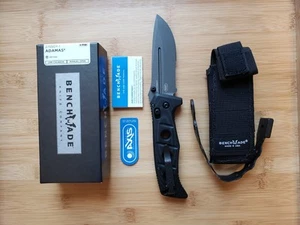 Adamas Benchmade 275SGY-1 Folding Knife 3.78in Grey CruWear Serrated Steel Blade - Picture 1 of 10