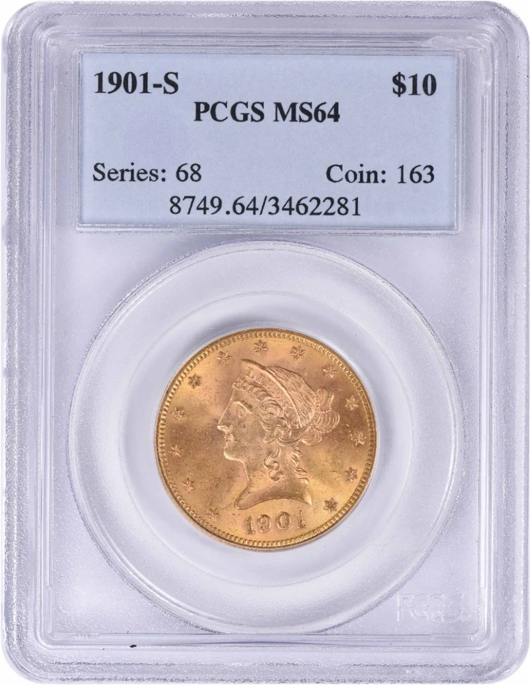1901-S $10 Gold Liberty Head MS64 PCGS - Image 1 of 4