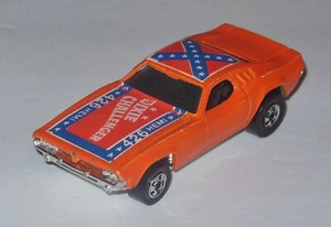 Coche Hot Wheels: Dixie Challenger Mopar 426 Hemi: Blackwalls & Flag Roof 1:64 - Imagen 1 de 5