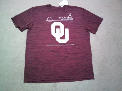 NWT Oklahoma University OU Sooners Basketball T Shirt Mens XL Extra Large Jordan - Image 1 of 4