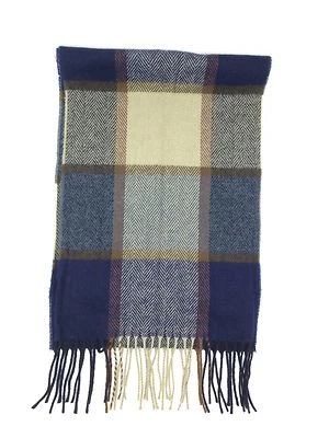 $111 Tommy Hilfiger Men Brown Blue Boxed Warm Winter Casual Dress Muffler Scarf - Изображение 1 из 2
