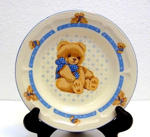 Vintage Tienshan Stoneware Salad Plate 7.5” Teddy Country Bear - Picture 1 of 5