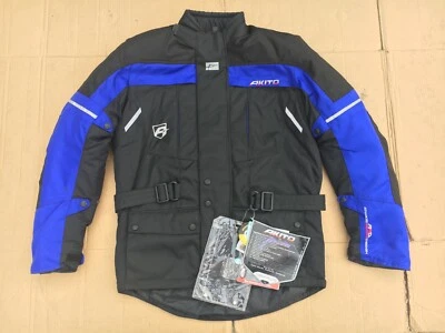 Akito Nexxus Mens Textile Waterproof Motorcycle Jacket UK 38" Chest BLUE (LB2) - Image 1 of 4