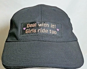 Casual Outfitters "DEAL WITH IT! GIRLS RIDE TOO" Baseball Cap, 100% Cotton, NEW - Picture 1 of 9