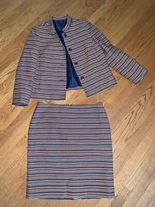 TALBOT'S Rainbow LGBTQ SEXY Lined Suit Skirt & Jacket NWOT Sz 6P 6 Petite ❤️tb48 - Picture 1 of 10
