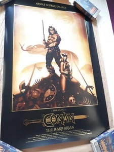 CONAN THE BARBARIAN 1982 PRINT POSTER ART PRINT GOLD FOIL YVAN QUINET #1/25 - Picture 1 of 11