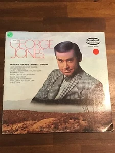 George Jones - Where Grass Won't Grow - LP Musicor MS 3181 12” 33 Rpm - Imagen 1 de 4