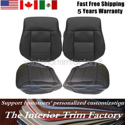 2Seats For 2010-2016 Mercedes Benz E350 Bottom Seat Cover & Top Seat Cover Black - Image 1 of 4