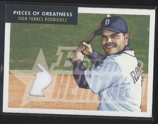 2007 Bowman Heritage IVAN TORRES RODRIGUEZ Pieces of Greatness jersey Tigers