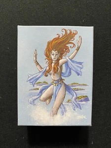 AEG Deck Box Bue Dragon & Girl I guess Unused New - Picture 1 of 2