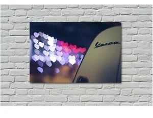 BICICLETA VESPA DE COLECCIÓN RETRO Estampado Arte en Pared de Lona. Varios tamaños - Imagen 1 de 4